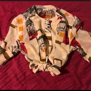Vintage Sheer Pattered Top